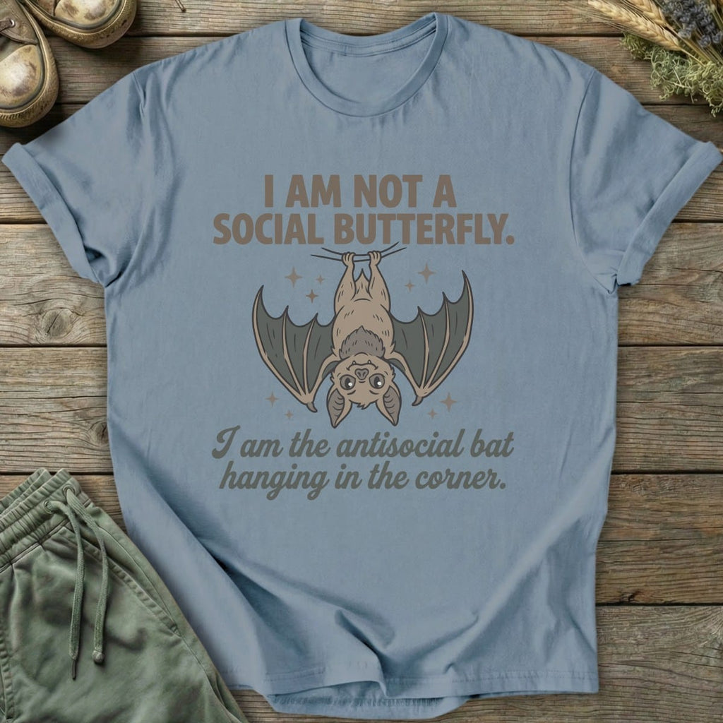 Printify T-Shirt Antisocial Bat T-Shirt