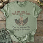 Printify T-Shirt Antisocial Bat T-Shirt