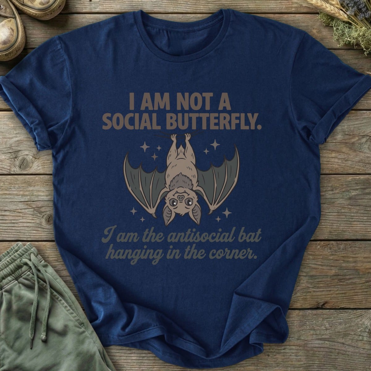 Printify T-Shirt Antisocial Bat T-Shirt