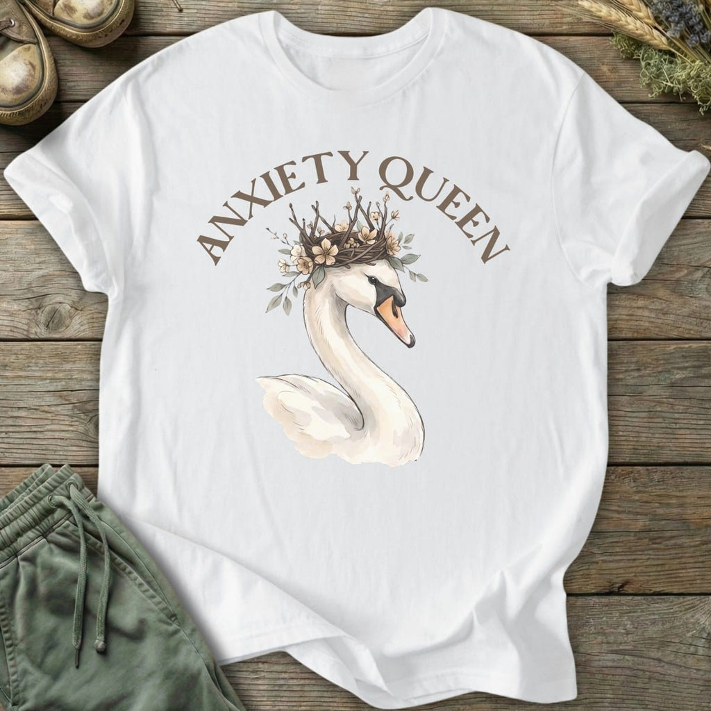 Printify T-Shirt Anxiety Queen Swan T-Shirt