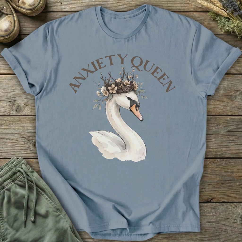 Printify T-Shirt Anxiety Queen Swan T-Shirt