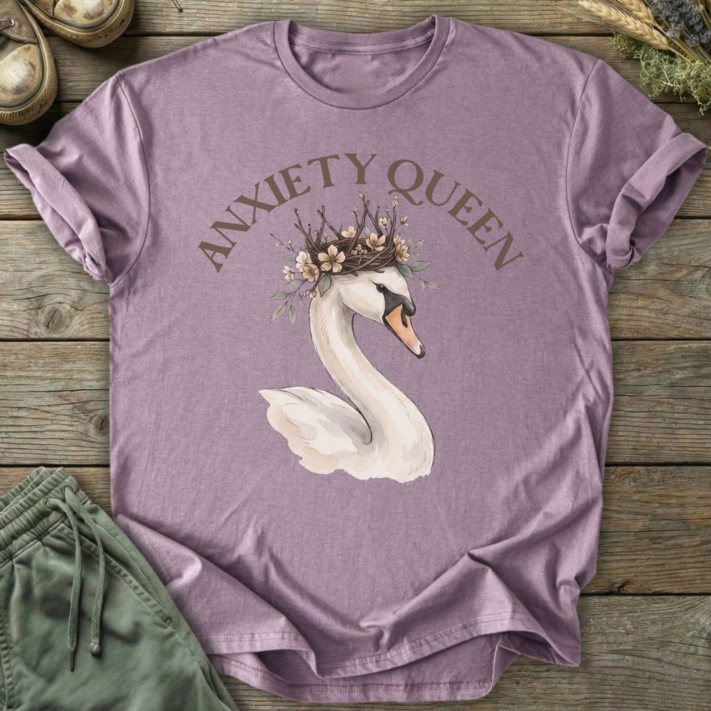 Printify T-Shirt Anxiety Queen Swan T-Shirt