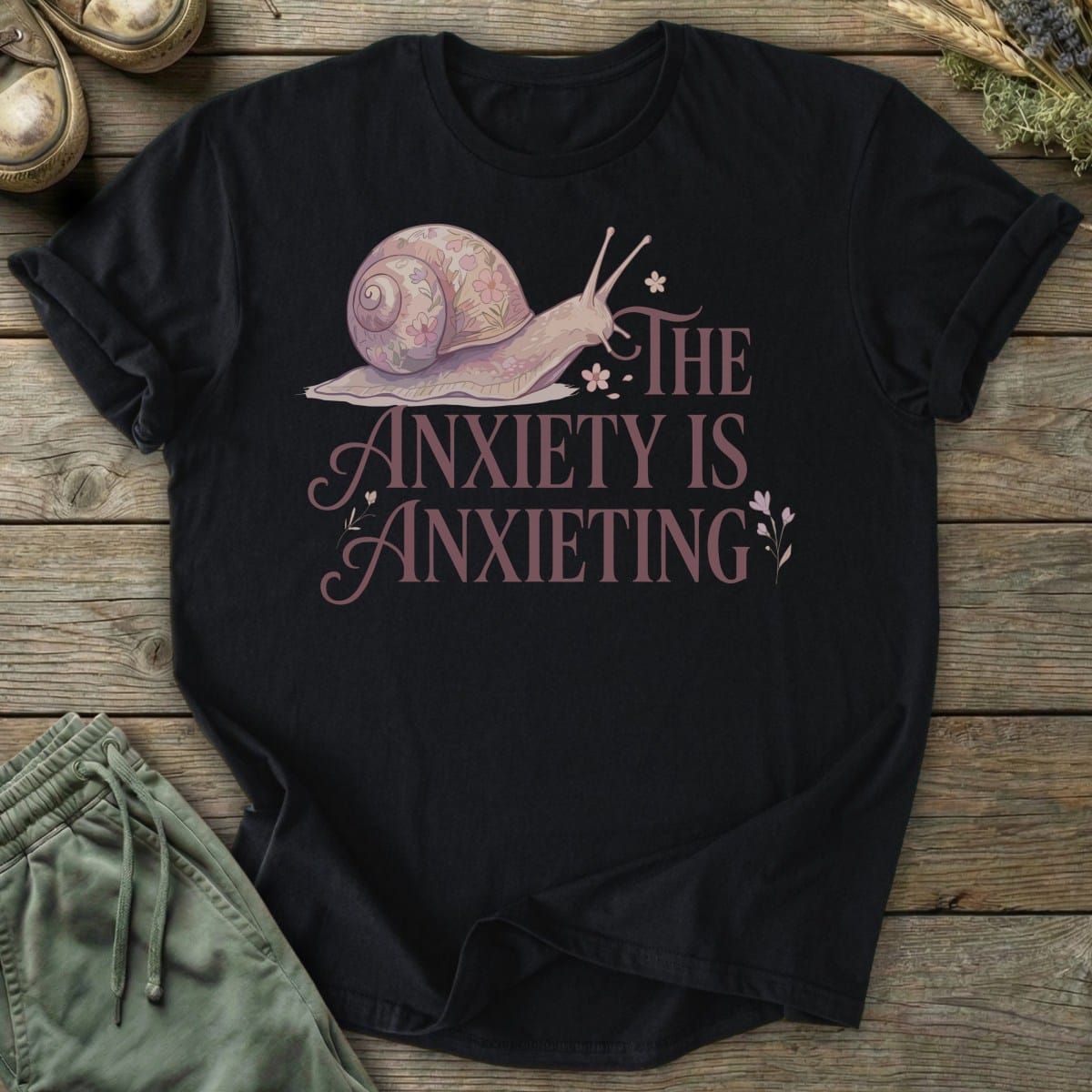 Printify T-Shirt Anxiety Snail T-Shirt