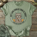 Printify T-Shirt Anxious Raccoon T-Shirt