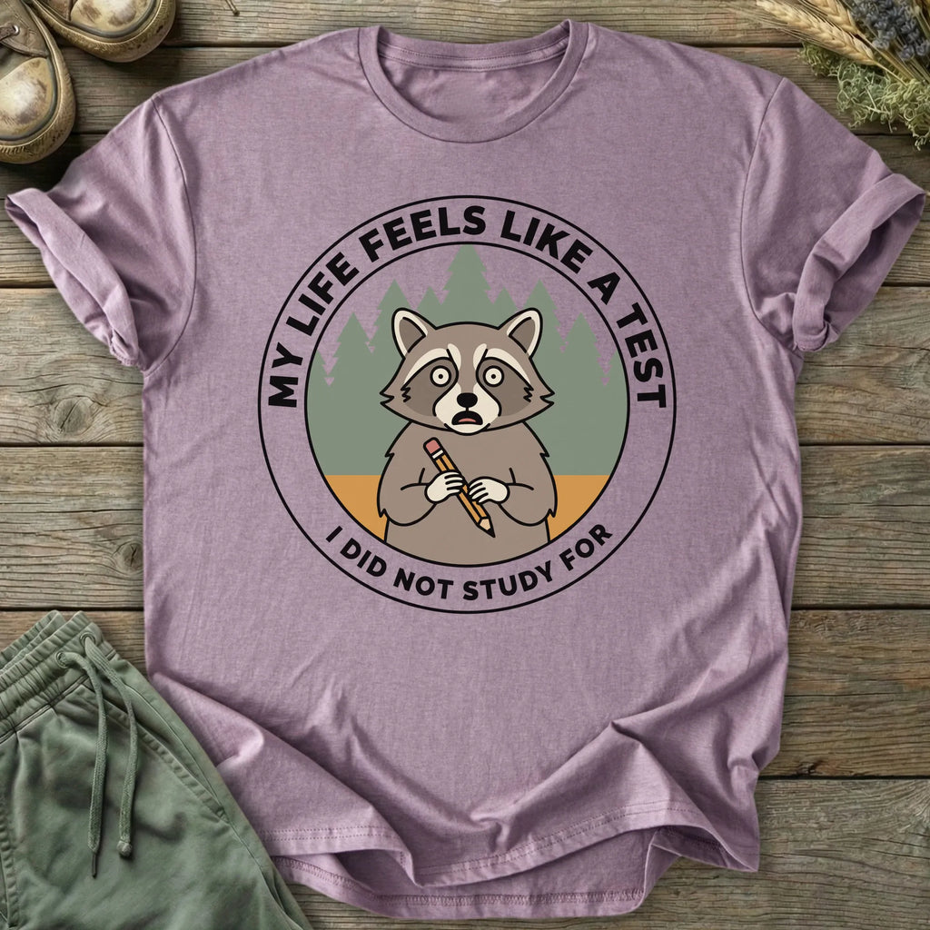 Printify T-Shirt Anxious Raccoon T-Shirt