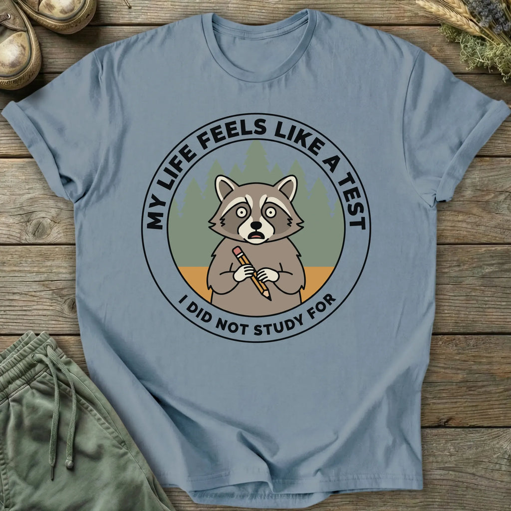 Printify T-Shirt Anxious Raccoon T-Shirt