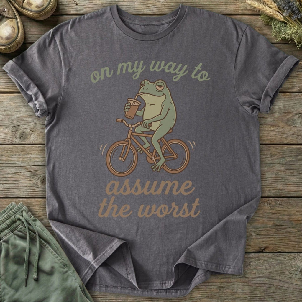 Printify T-Shirt Assume The Worst Frog T-Shirt