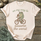 Printify T-Shirt Assume The Worst Frog T-Shirt