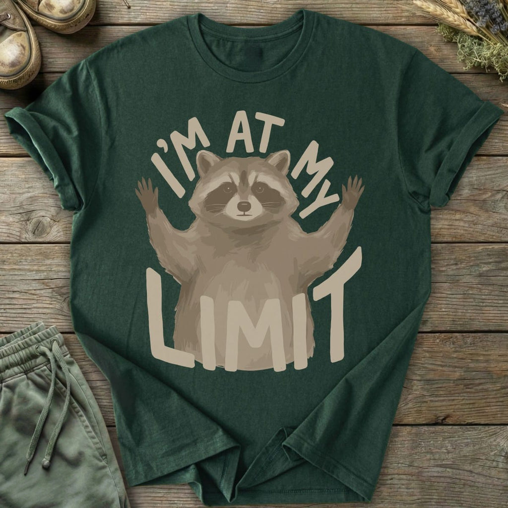 Printify T-Shirt At Limit Raccoon T-Shirt