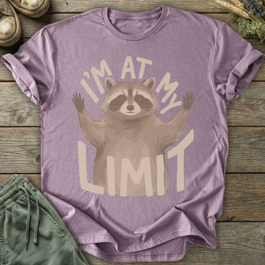 Printify T-Shirt At Limit Raccoon T-Shirt