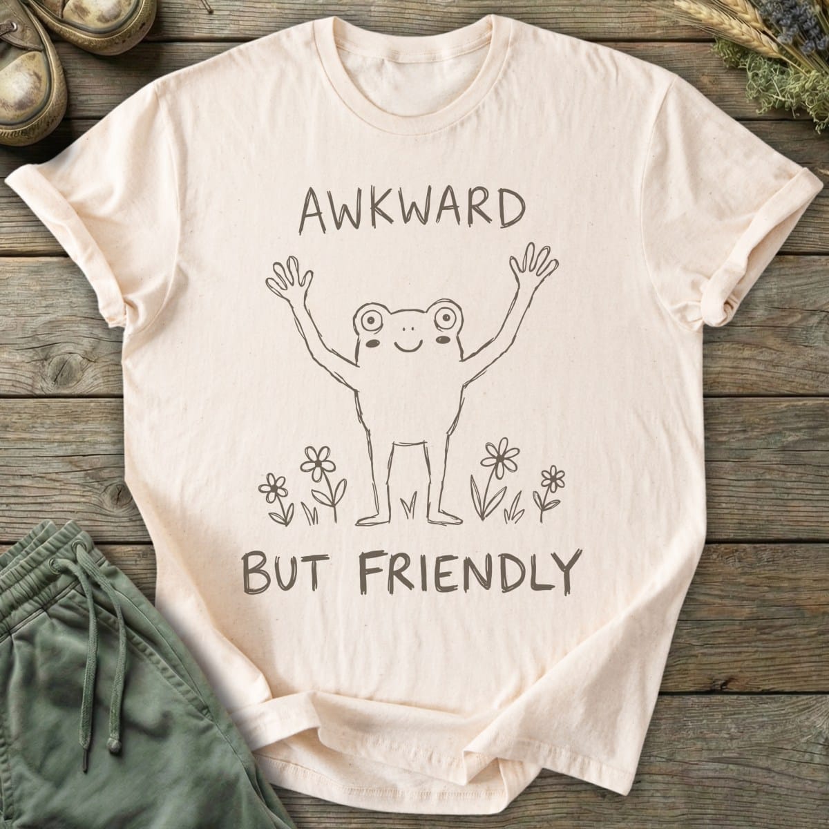 Printify T-Shirt Awkward But Friendly T-Shirt