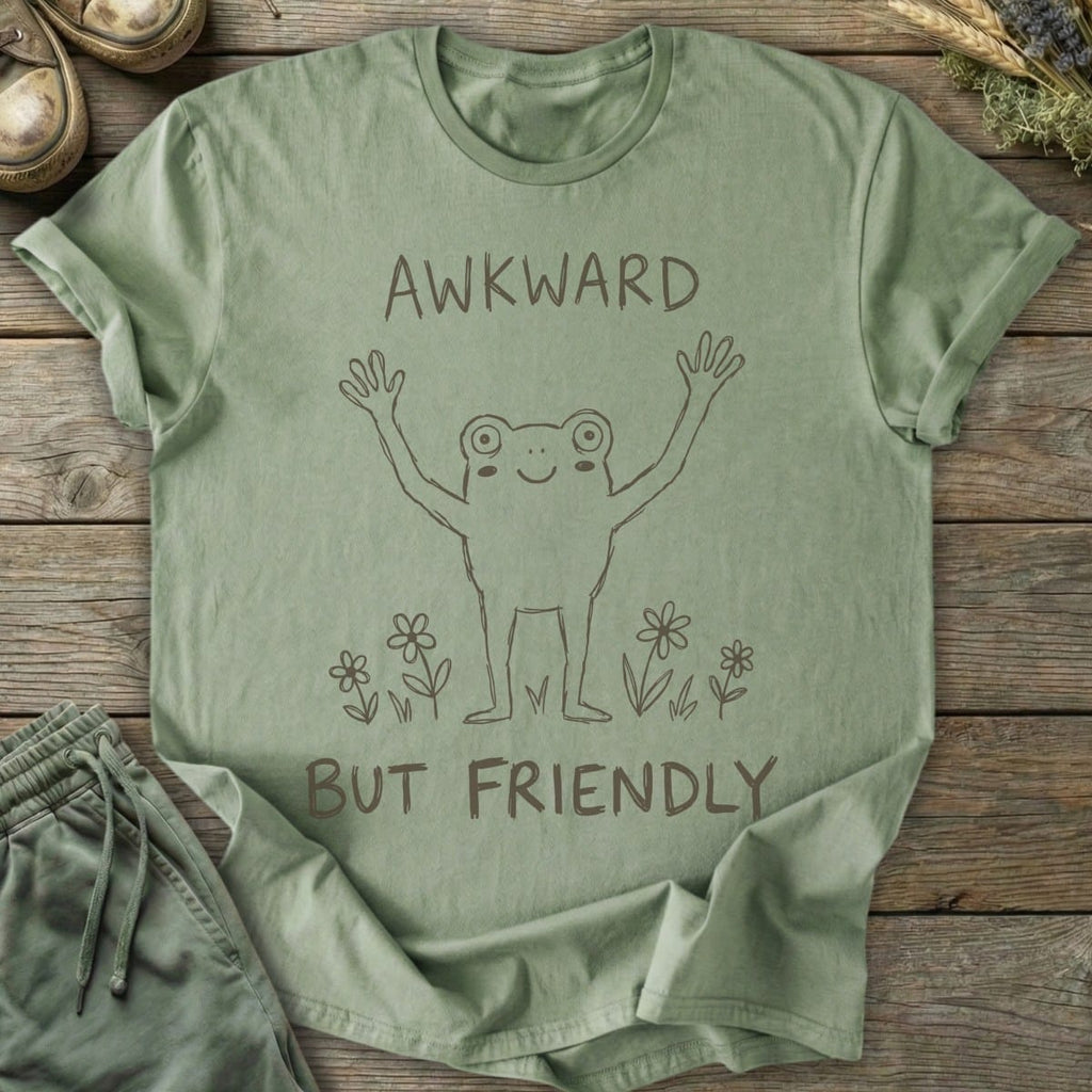 Printify T-Shirt Awkward But Friendly T-Shirt