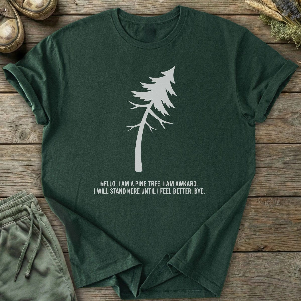 Printify T-Shirt Awkward Pine Tree T-Shirt