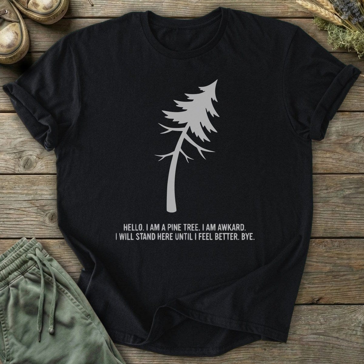 Printify T-Shirt Awkward Pine Tree T-Shirt