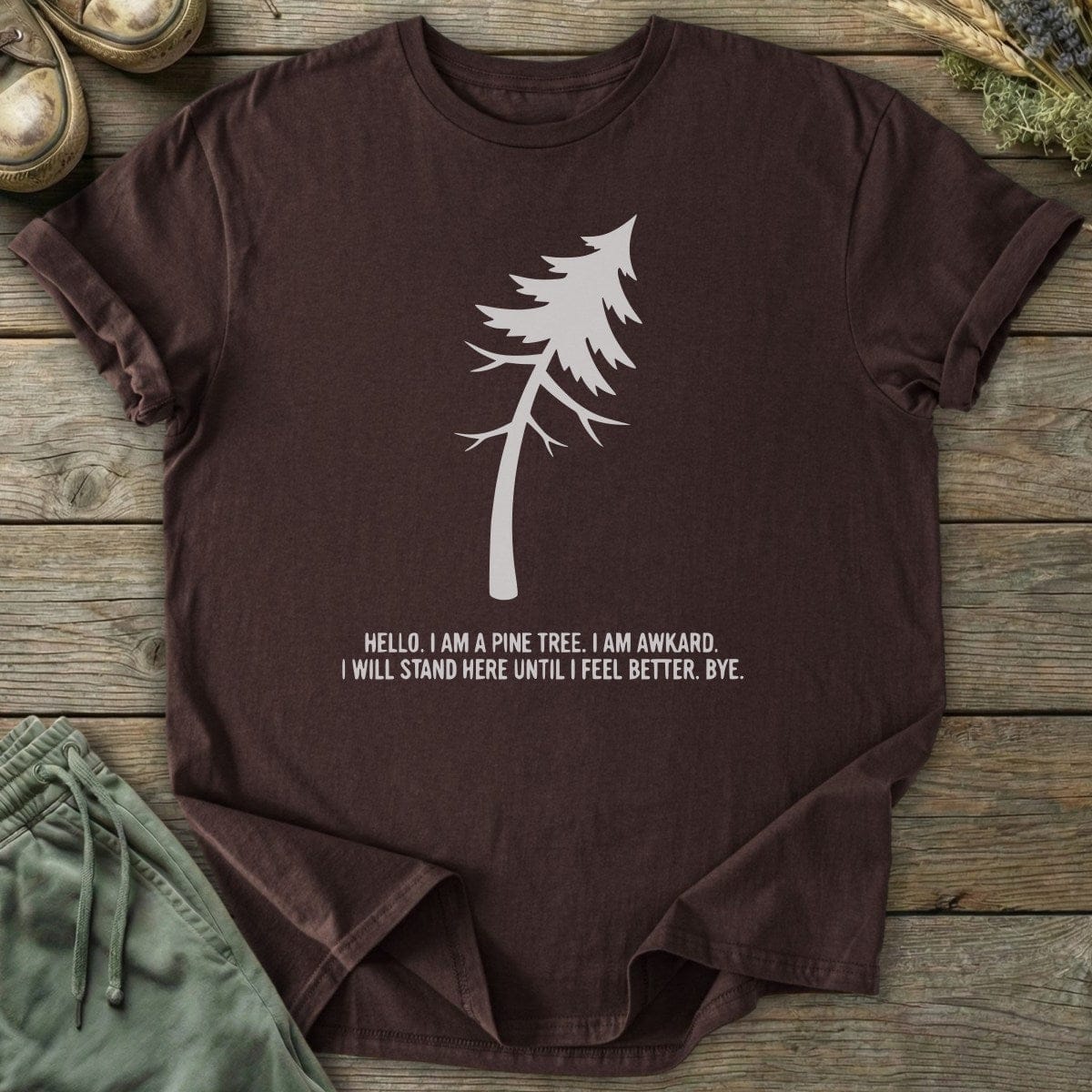 Printify T-Shirt Awkward Pine Tree T-Shirt