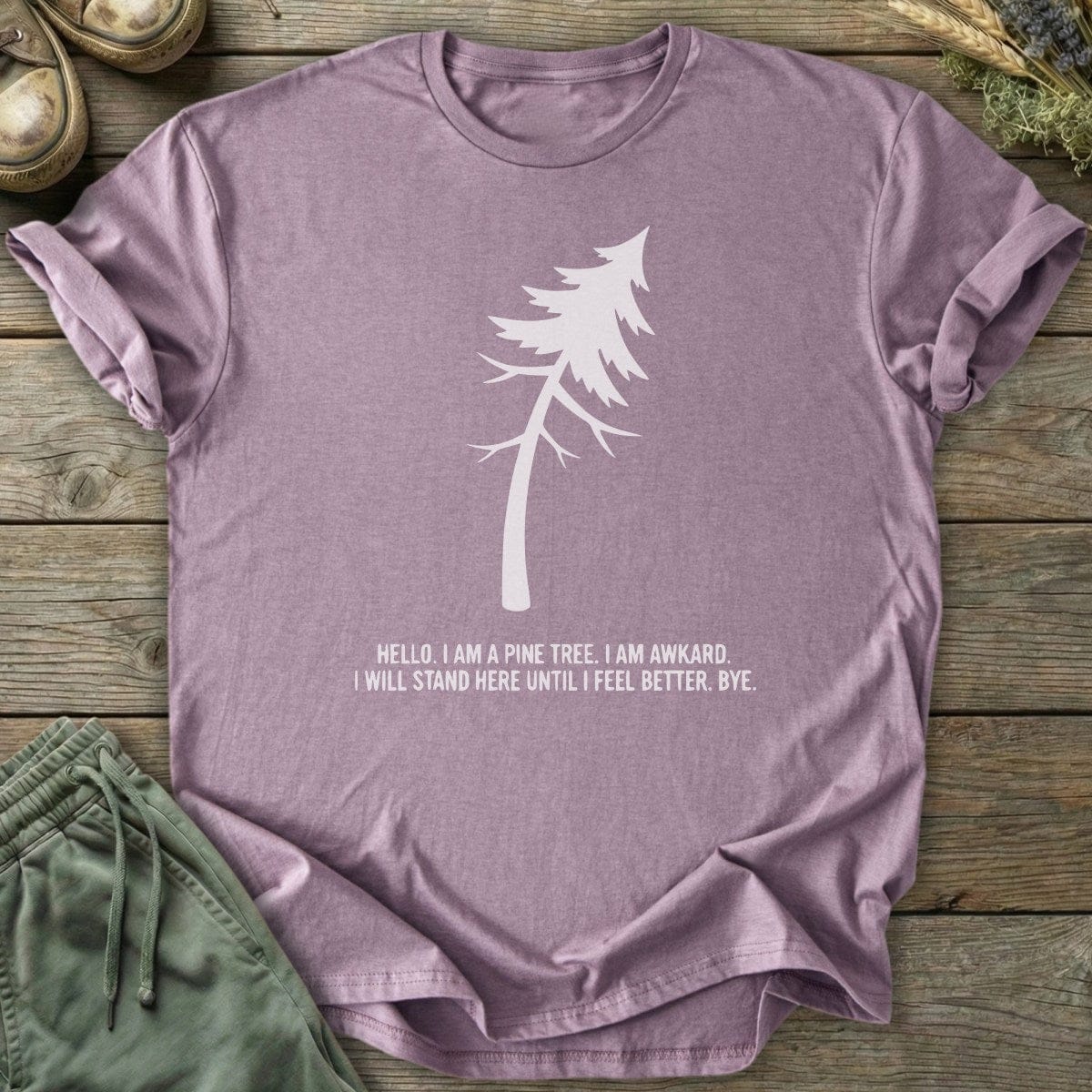 Printify T-Shirt Awkward Pine Tree T-Shirt