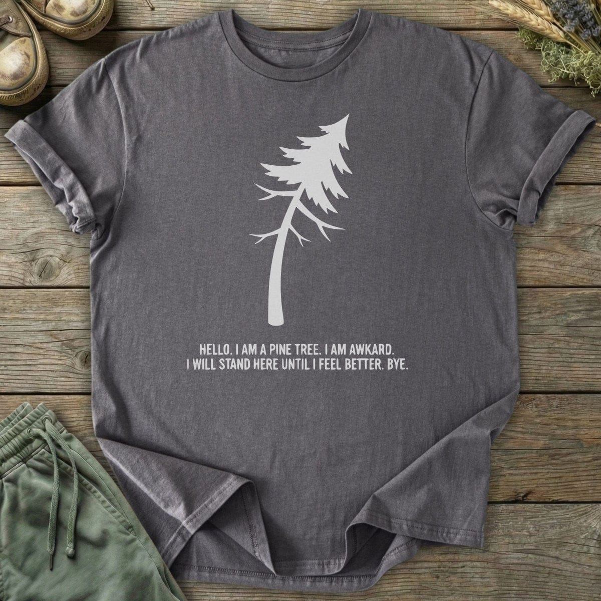Printify T-Shirt Awkward Pine Tree T-Shirt