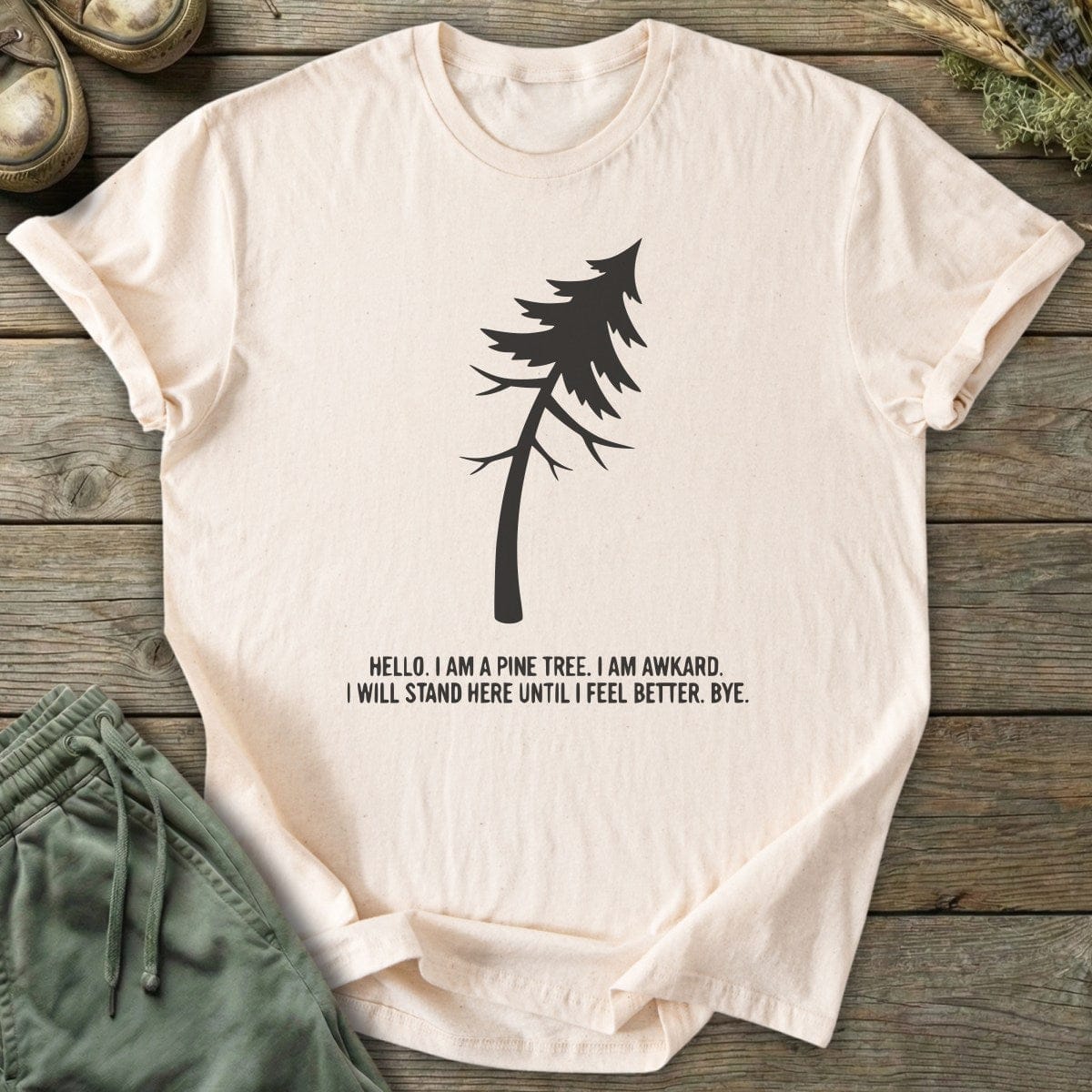 Printify T-Shirt Awkward Pine Tree T-Shirt