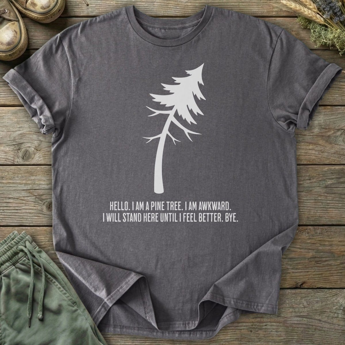 Printify T-Shirt Awkward Pine Tree T-Shirt