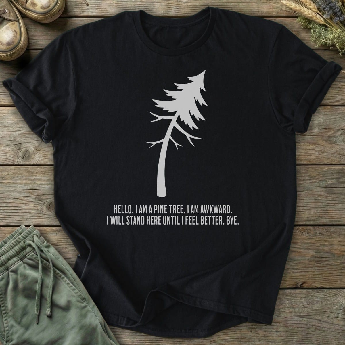 Printify T-Shirt Awkward Pine Tree T-Shirt