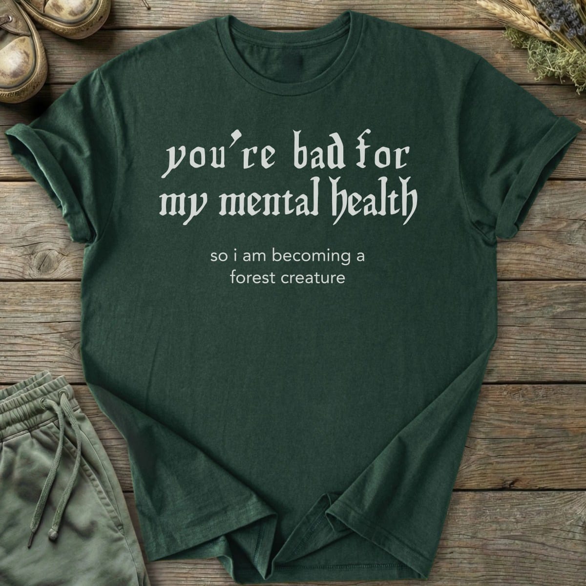 Printify T-Shirt Bad For Mental Health T-Shirt
