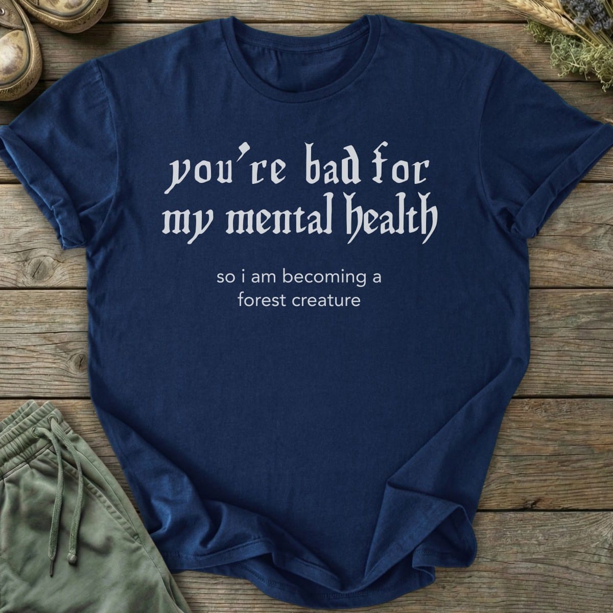 Printify T-Shirt Bad For Mental Health T-Shirt