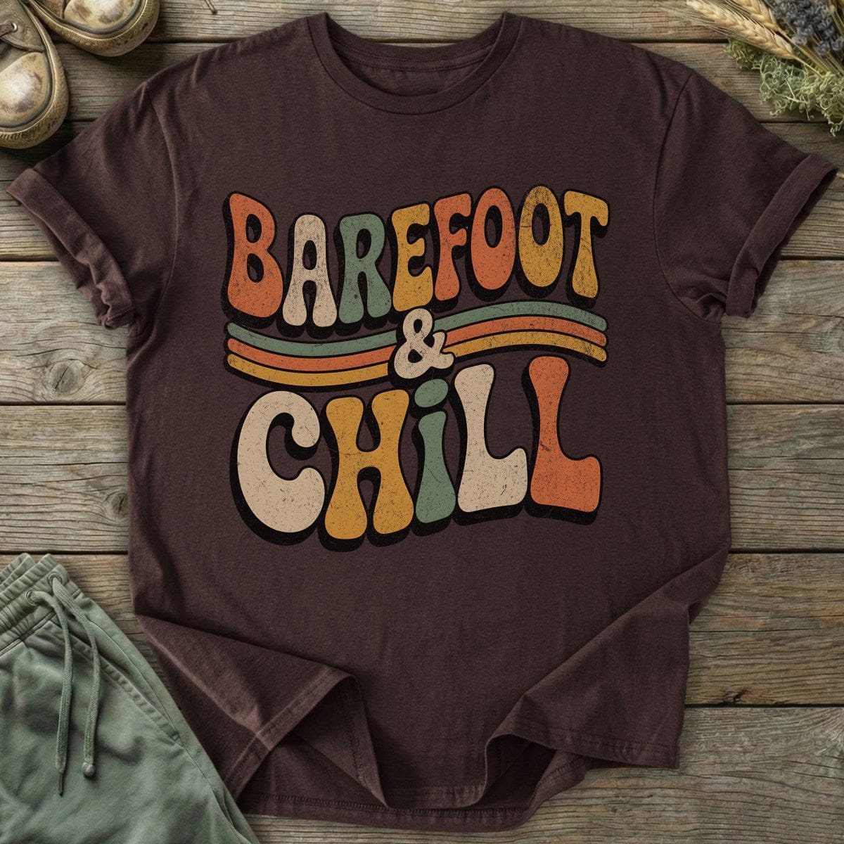 Printify T-Shirt Barefoot & Chill T-Shirt