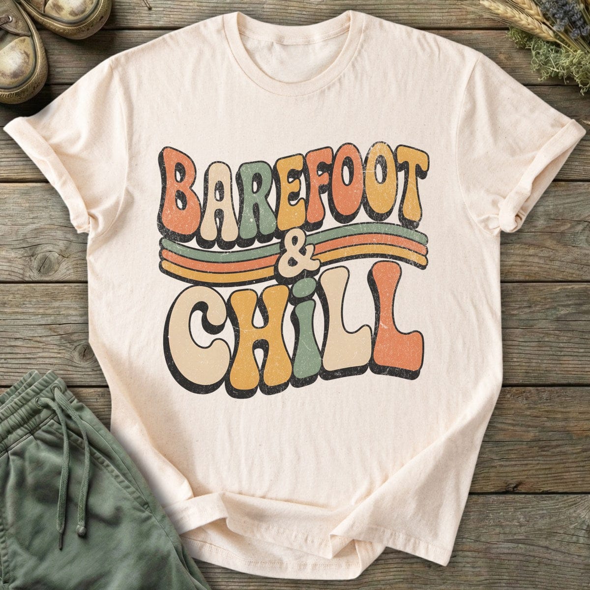 Printify T-Shirt Barefoot & Chill T-Shirt