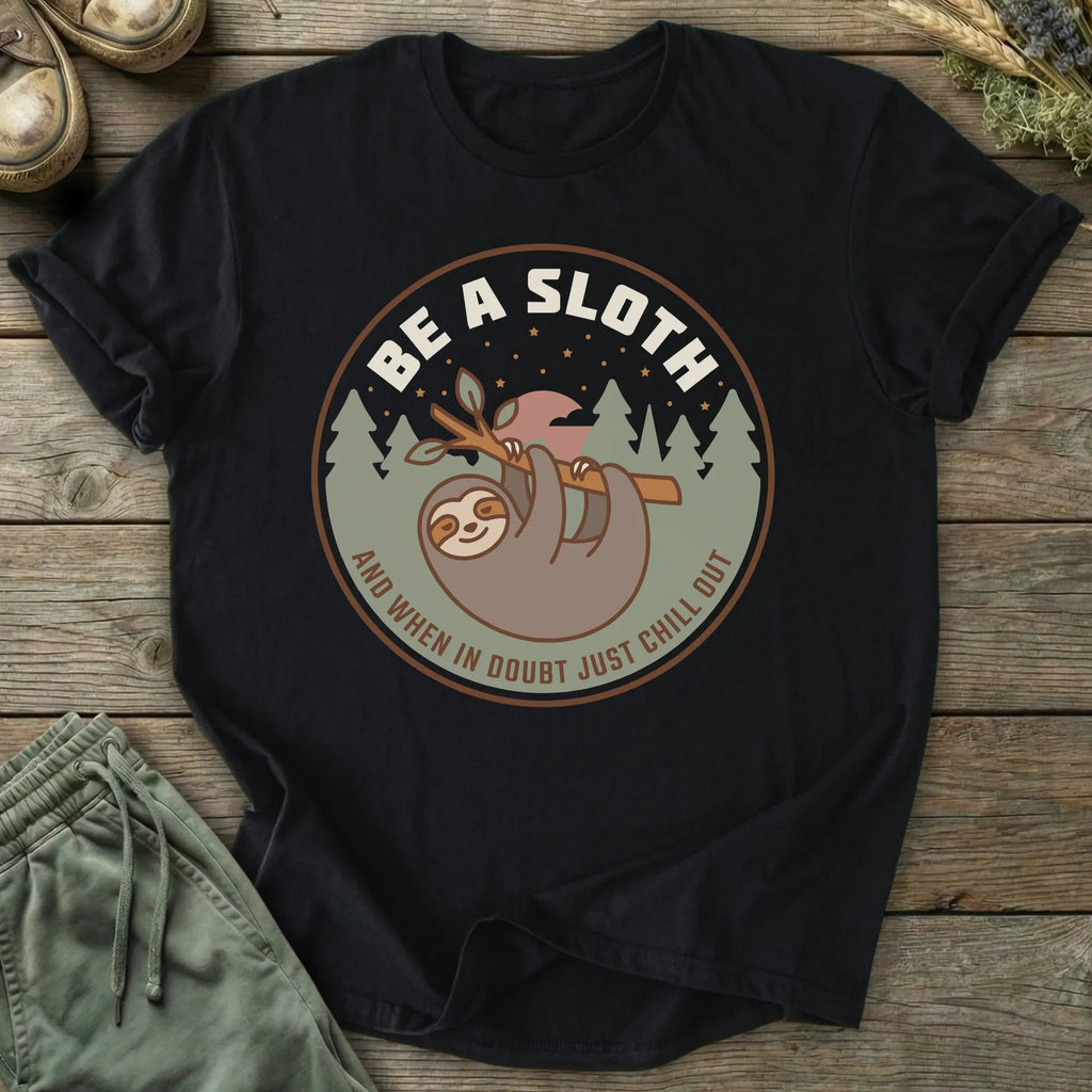 Printify T-Shirt Be A Sloth T-Shirt