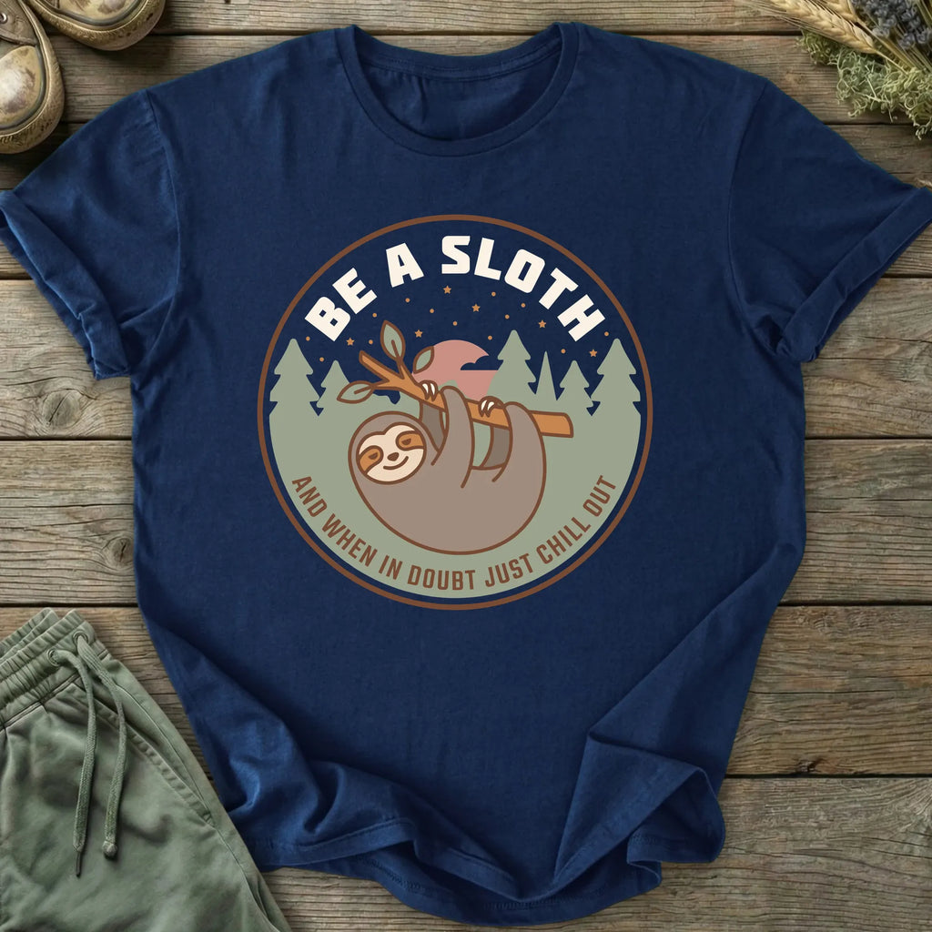 Printify T-Shirt Be A Sloth T-Shirt