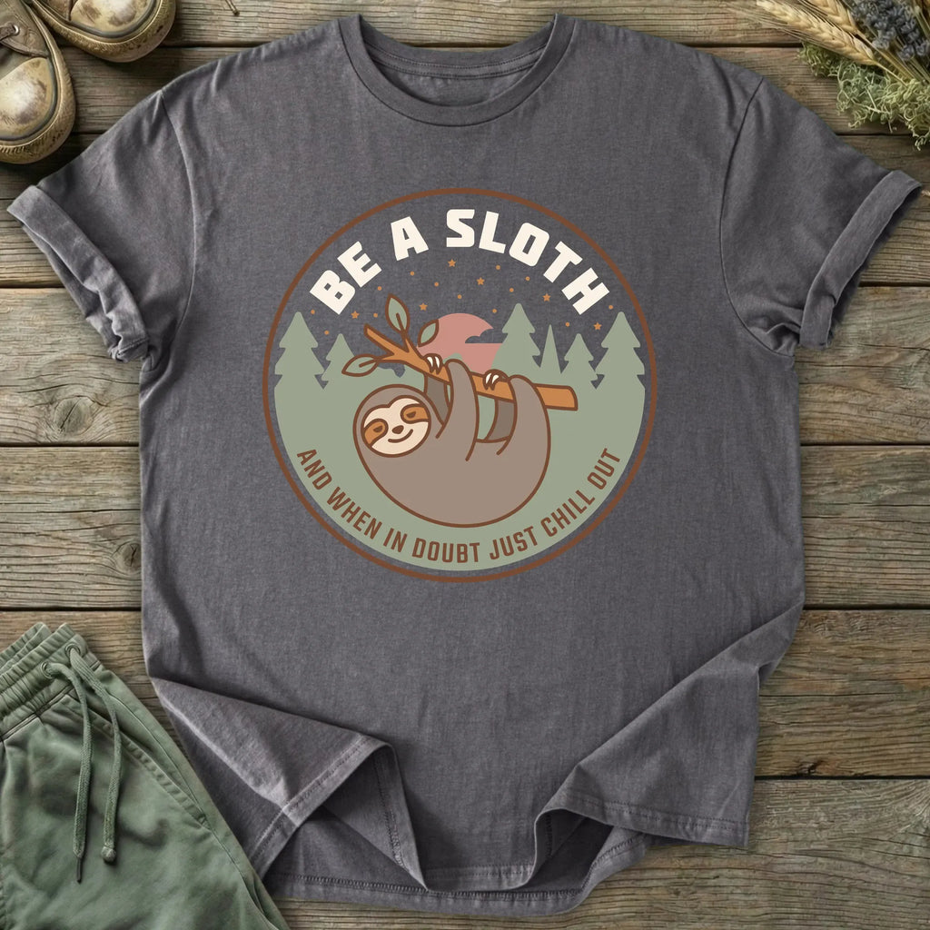 Printify T-Shirt Be A Sloth T-Shirt