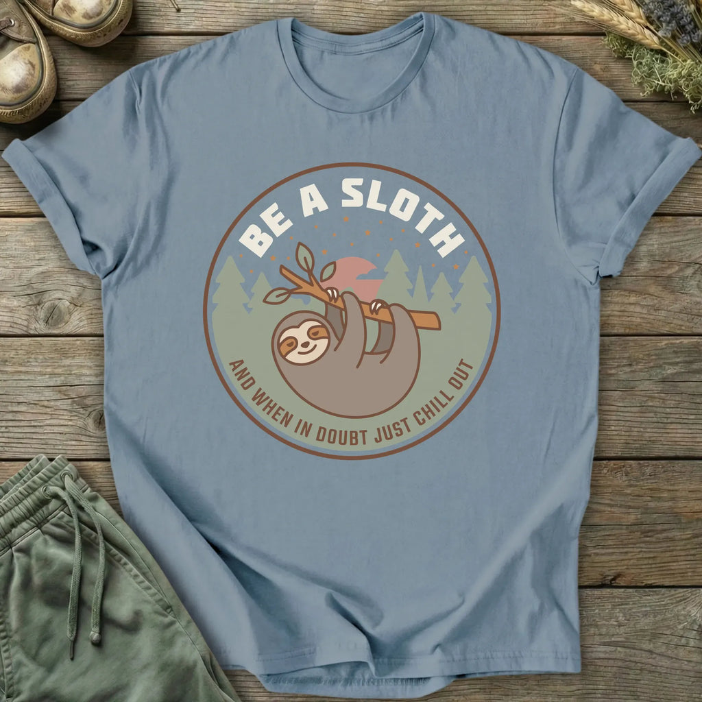 Printify T-Shirt Be A Sloth T-Shirt