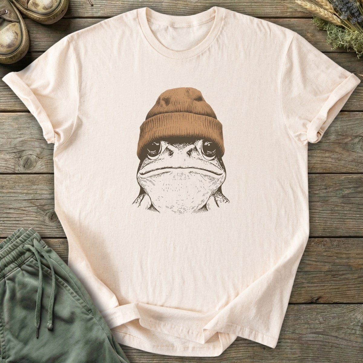 Printify T-Shirt Beanie Frog T-Shirt