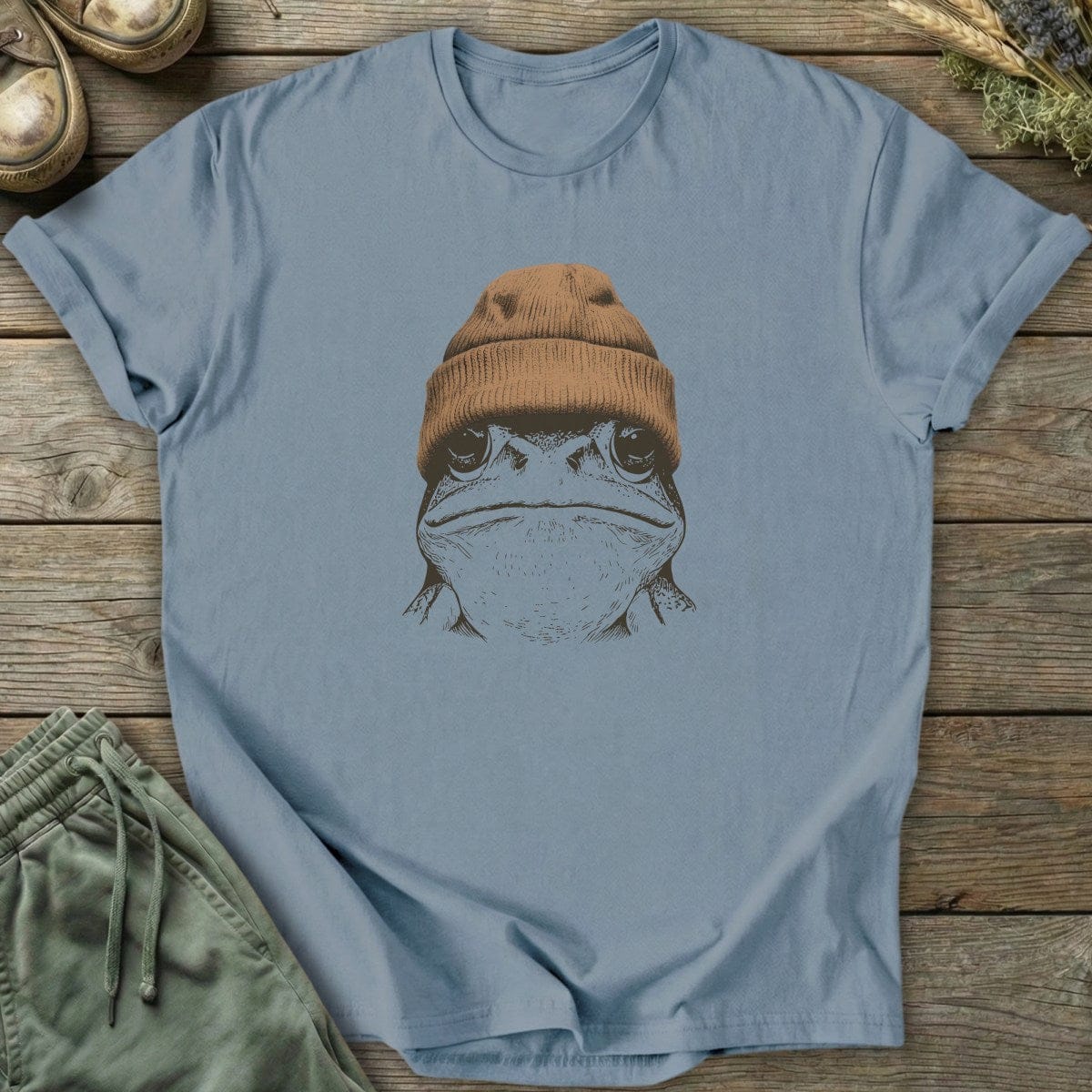 Printify T-Shirt Beanie Frog T-Shirt