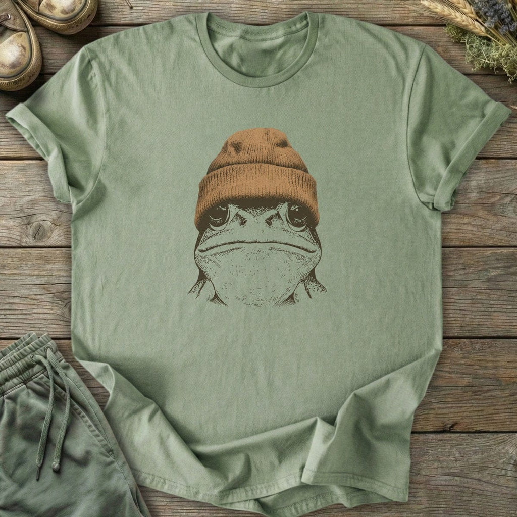 Printify T-Shirt Beanie Frog T-Shirt