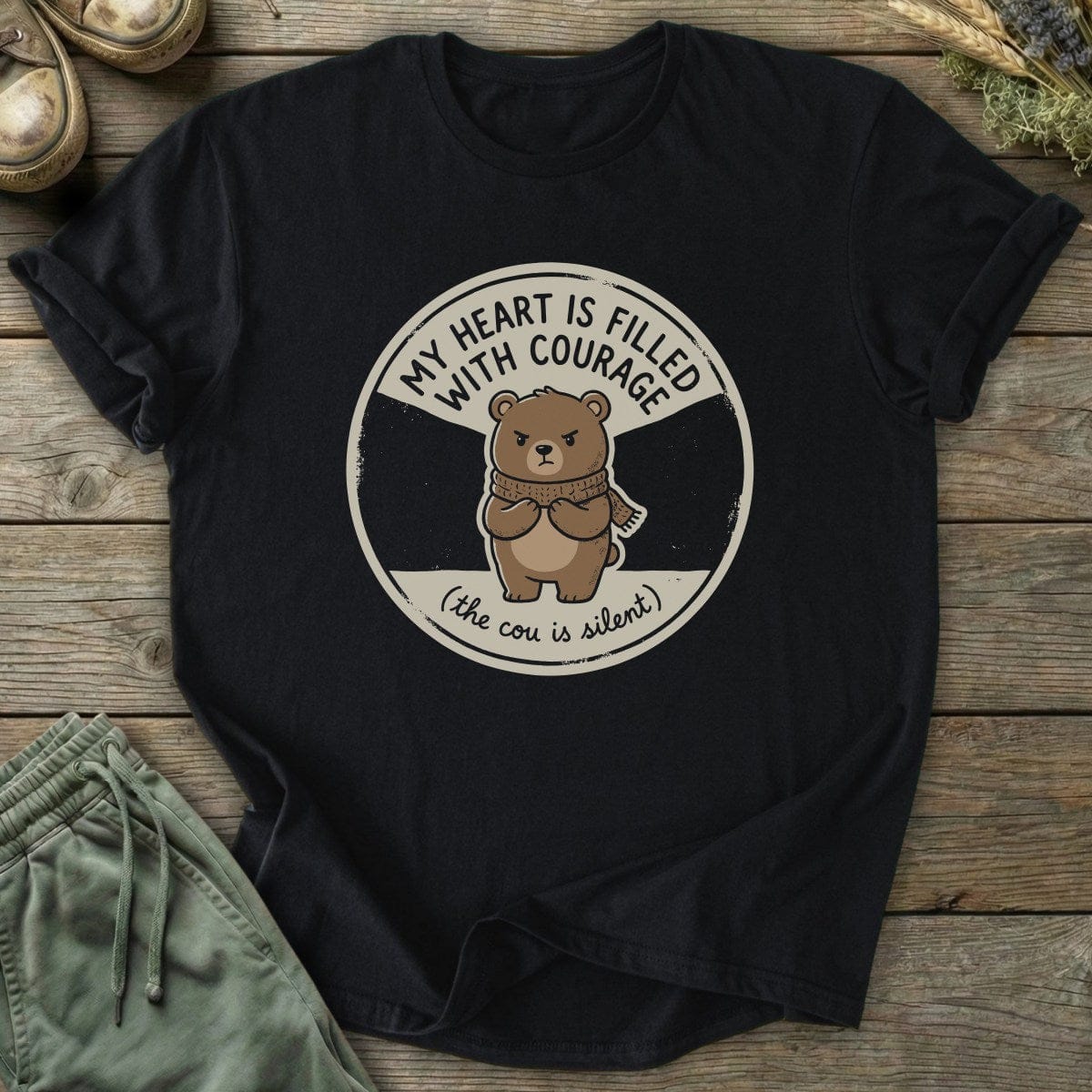 Printify T-Shirt Bear Courage T-Shirt