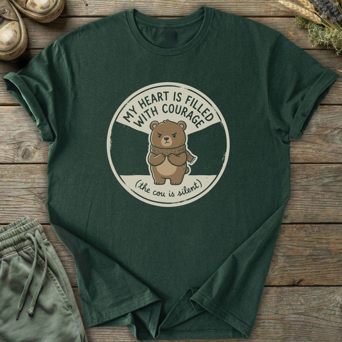 Printify T-Shirt Bear Courage T-Shirt