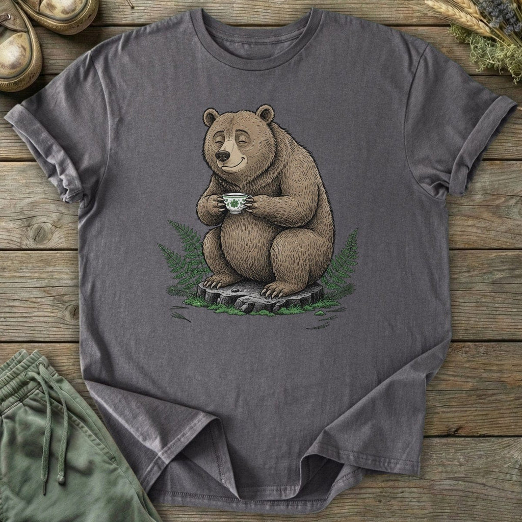 Printify T-Shirt Bear on Stump T-Shirt