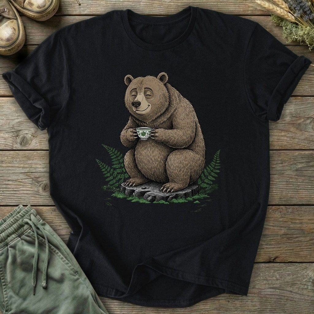 Printify T-Shirt Bear on Stump T-Shirt
