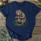 Printify T-Shirt Bear on Stump T-Shirt