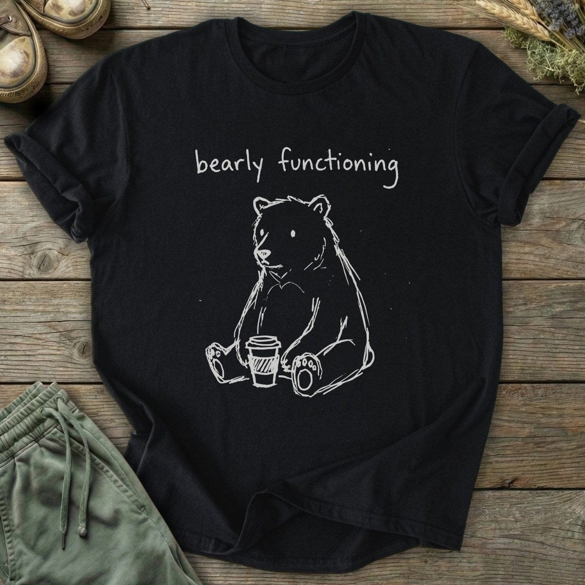 Printify T-Shirt Bearly Functioning Bear T-Shirt