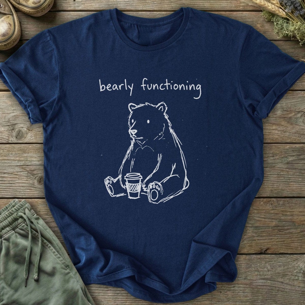 Printify T-Shirt Bearly Functioning Bear T-Shirt