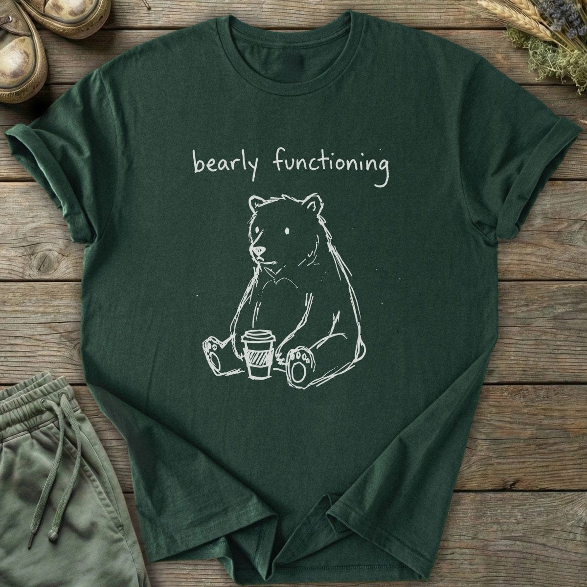 Printify T-Shirt Bearly Functioning Bear T-Shirt
