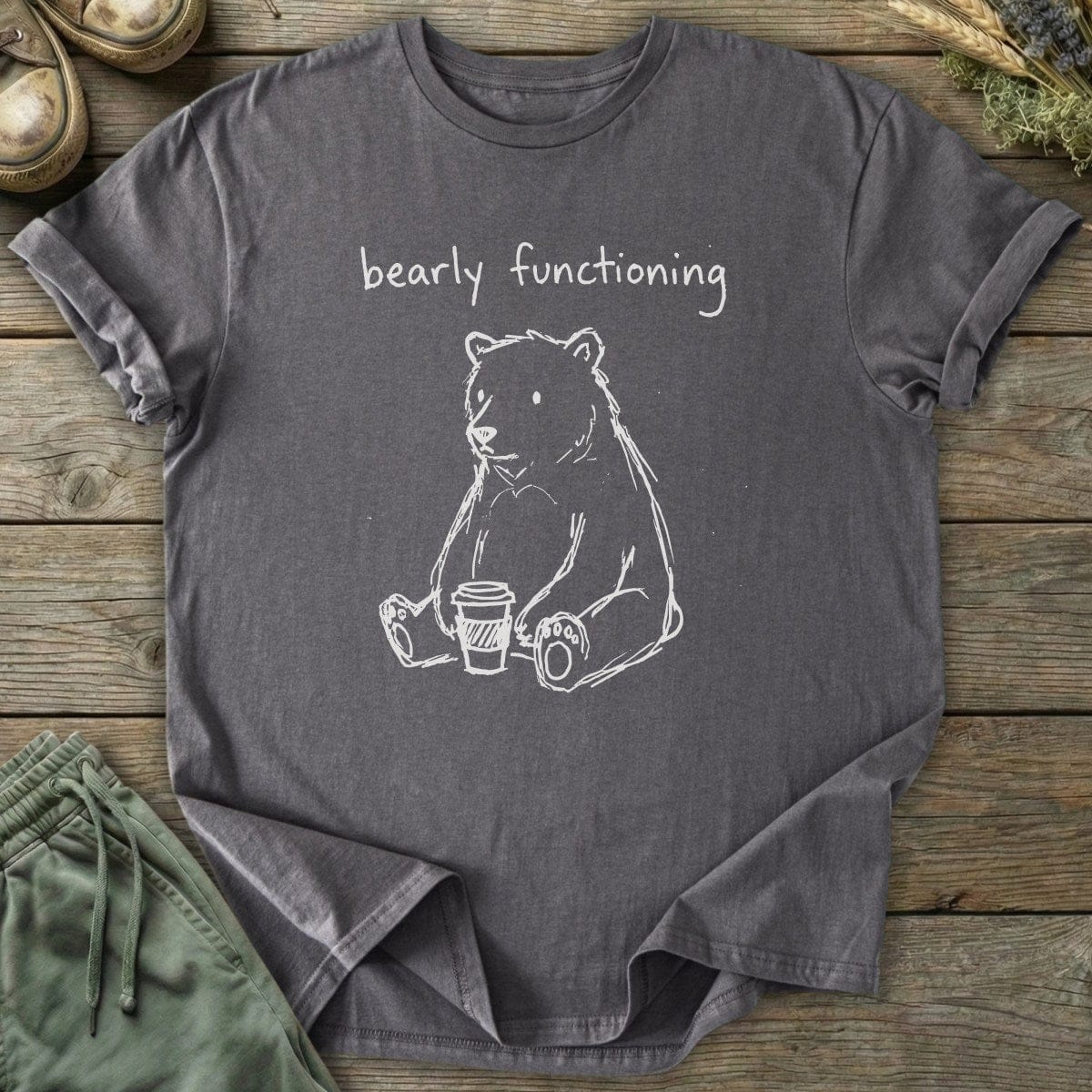 Printify T-Shirt Bearly Functioning Bear T-Shirt