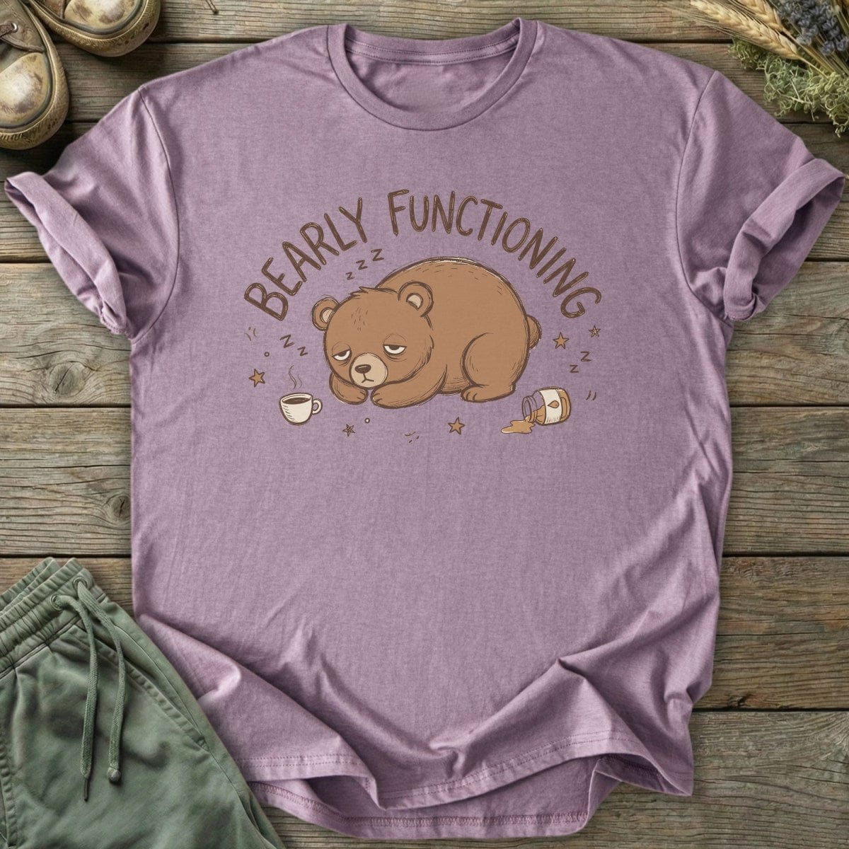 Printify T-Shirt Bearly Functioning Honey Bear T-Shirt