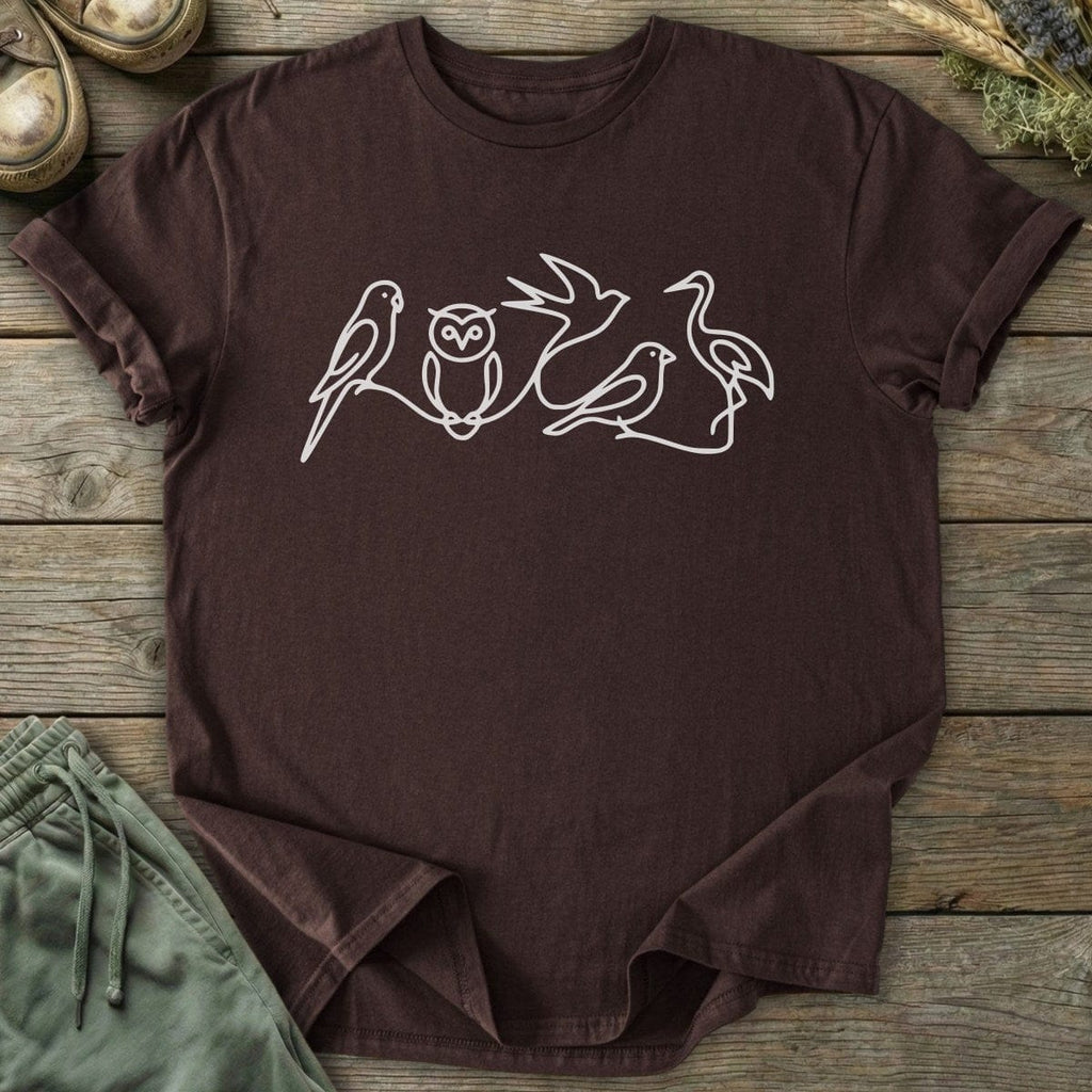Printify T-Shirt Bird Lines T-Shirt