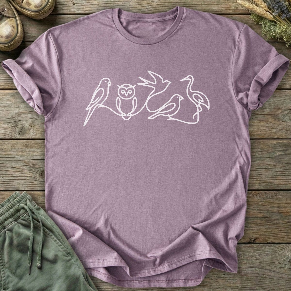 Printify T-Shirt Bird Lines T-Shirt