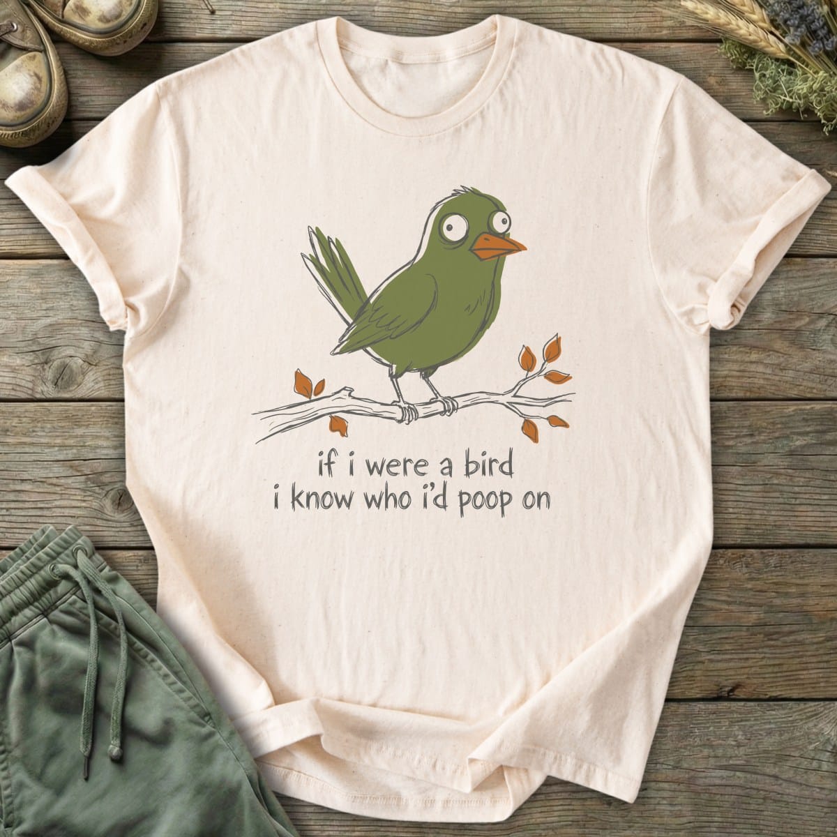 Bird Poops T-Shirt – Stepping Green