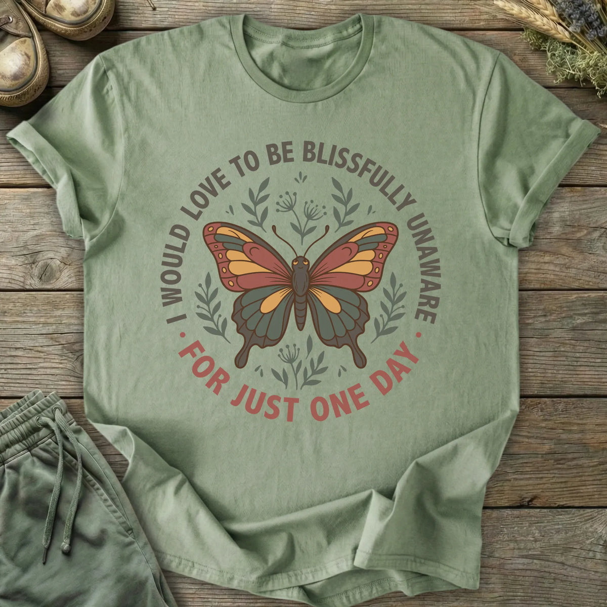 Printify T-Shirt Blissfully Unaware T-Shirt