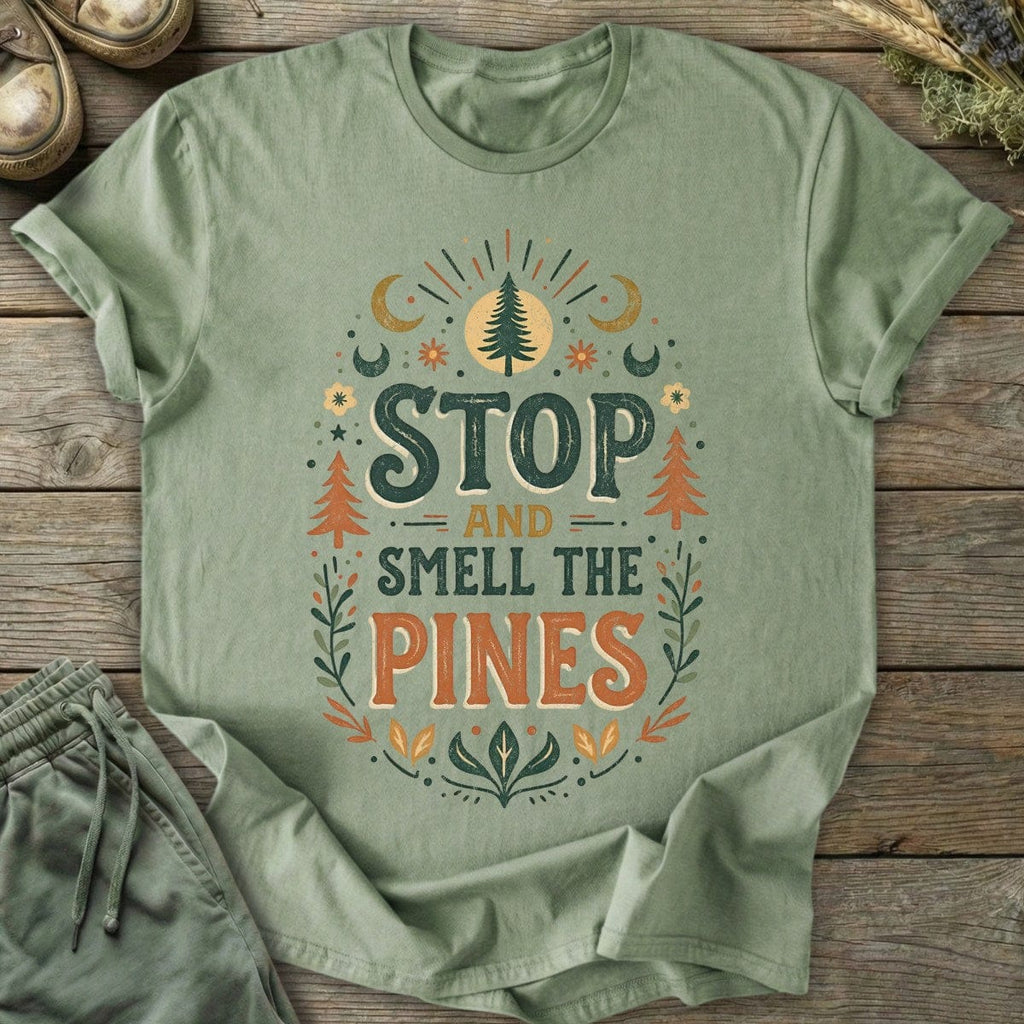Printify T-Shirt Boho Smell the Pines T-Shirt